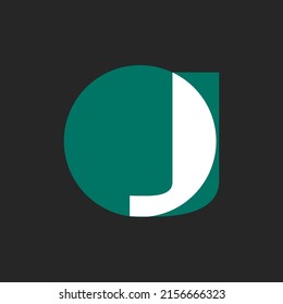 Diseño del logotipo vectorial de texto J. Ilustración del logotipo de marca de letra J