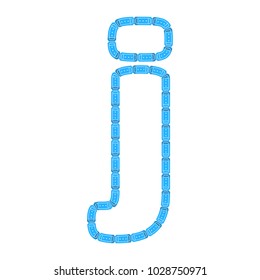 J Ticket Letter Logo Icon Design