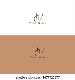  J V JV Initial letter handwriting and signature logo.