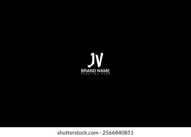 J and V, JV logo design template. Minimal monogram initial based logotype for company identity.