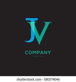 J & V Letter logo design vector element