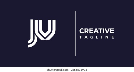J and V logo design. JV abstract Letters Logo Monogram. This logo design is the process of creating a visual symbol that represents a brand, company, or individual.
