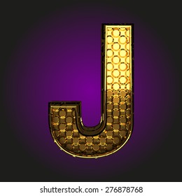 j vector golden letter