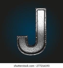 j vector metal letter