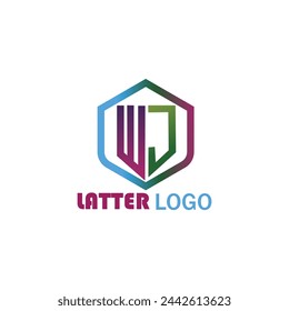 J W  letter Logo Design . J W  letters with typographic style. initials form a circle logo. JW Circle Abstract Monogram Letter Mark Vector, J W latter Logo.