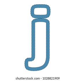 J Webbing Tape Letter Logo Icon Design