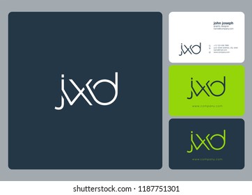 J X D Letters Joint logo icon and business card vector template.
