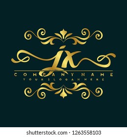 J X Initial handwriting logo vector