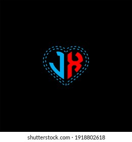 J X letter logo vector design on black color background. JX monogram