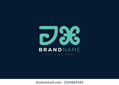 Diseño de logo J y X. Letras abstractas JX Logo Monograma. Este diseño de logotipo es el proceso de crear un símbolo visual que representa una marca, empresa o individuo.