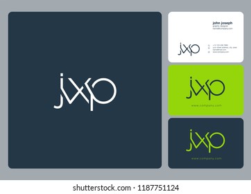 J X P Letters Joint logo icon and business card vector template.
