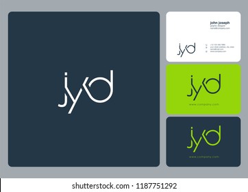 J Y D Letters Joint logo icon and business card vector template.
