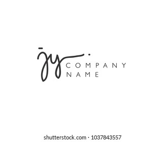 J Y Initial handwriting logo