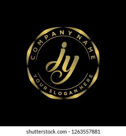 J Y Initial handwriting logo vector