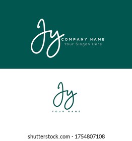 J Y JY Initial letter handwriting and signature logo.	