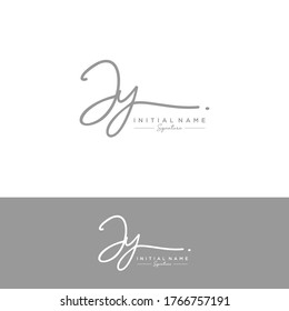 J Y JY Initial Brief Handschrift und Signatur Logo.