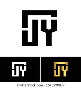 J Y Minimalist Letter Logo Vector For Logos