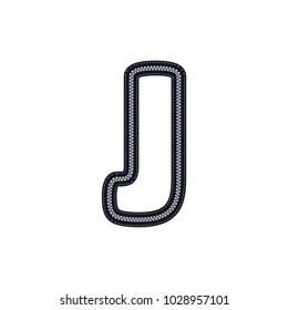 J Zipper Letter Logo Icon Design