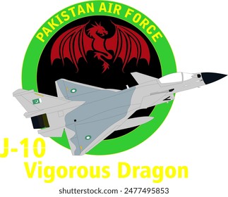 J-10CE patch of Pakistan air force patch design in vector