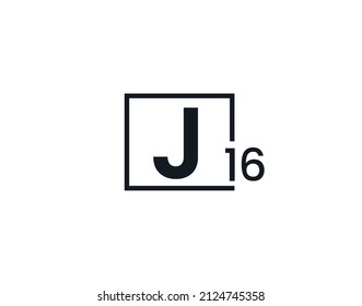 J16, 16J Initial letter logo