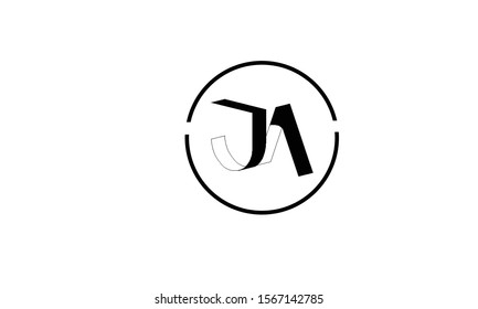 JA abstract vector logo monogram template
