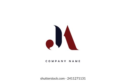 JA, AJ, Alphabets Letters Logo Monogram