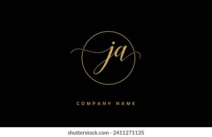 JA, AJ, Alphabets Letters Logo Monogram