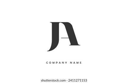 JA, AJ, Alphabets Letters Logo Monogram