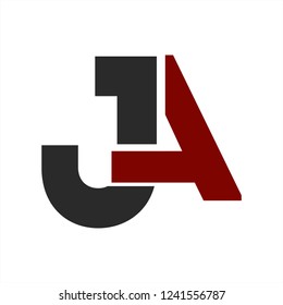 JA, AJ initials letter company logo