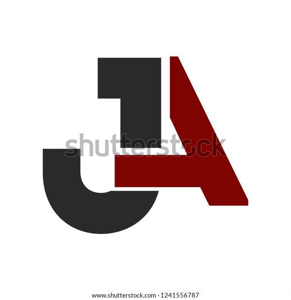 Ja Aj Initials Letter Company Logo Stock Vector (Royalty Free) 1241556787