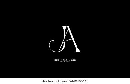JA, AJ, J, A, Abstract letters Logo Monogram