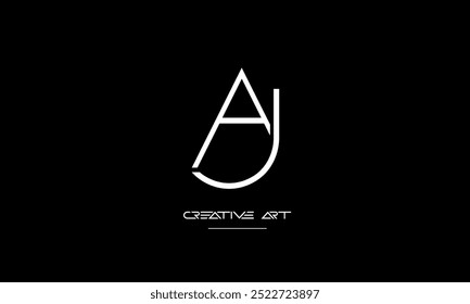 JA, AJ, J, Un monograma de logotipo de letras abstractas