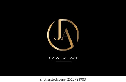 JA, AJ, J, Un monograma de logotipo de letras abstractas