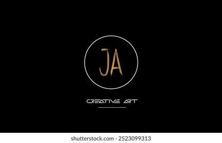 JA, AJ, J, Un monograma de logotipo de letras abstractas