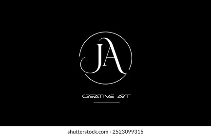 JA, AJ, J, Un monograma de logotipo de letras abstractas