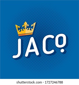 JA CO. LETRA LOGO J & A (ALFABETO) CON ELEMENTO CORONIZADO