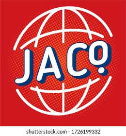 JA CO. LOGO - J Y UNA CARTA Y ALFABETO CON LOGO GLOBAL