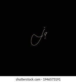 ja logotipo escrito a mano para identidad