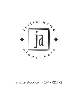 JA Initial beauty monogram logo vector