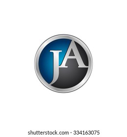 JA initial circle logo blue