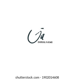 Monograma inicial de belleza de escritura a mano