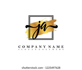 JA Initial handwriting logo concept