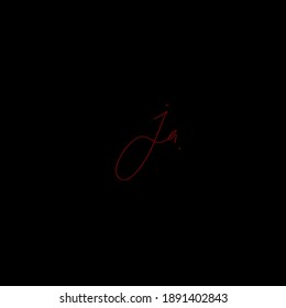 Logotipo inicial de escritura a mano para identidad