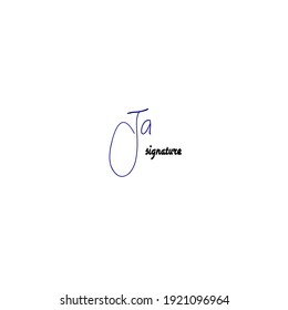 Logotipo inicial de escritura a mano para identidad
