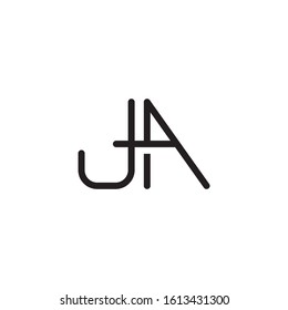 JA initial letter logo template vector icon design