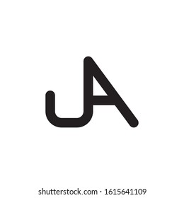 JA initial letter logo template vector icon design