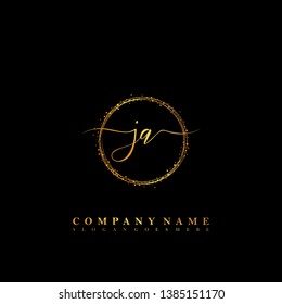 JA Initial luxury handwriting logo vector