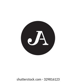 JA initial monogram circle logo