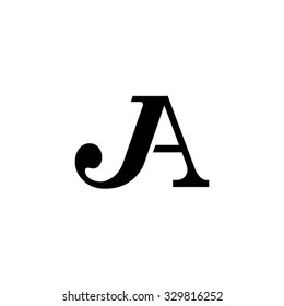 JA initial monogram logo