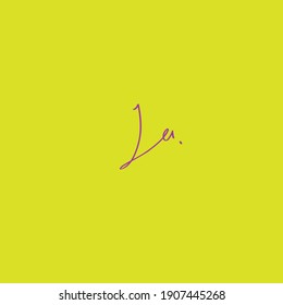 Logotipo de escritura de la firma inicial aislado blanco